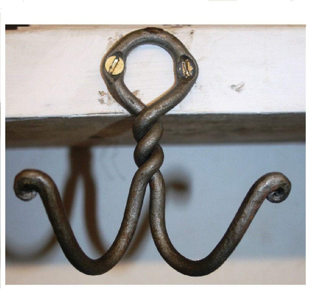 cast iron hook- antique iron finish – “heart hook” 2001