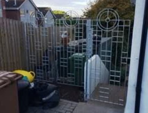 Rennie Mackintosh inspired gate and railing