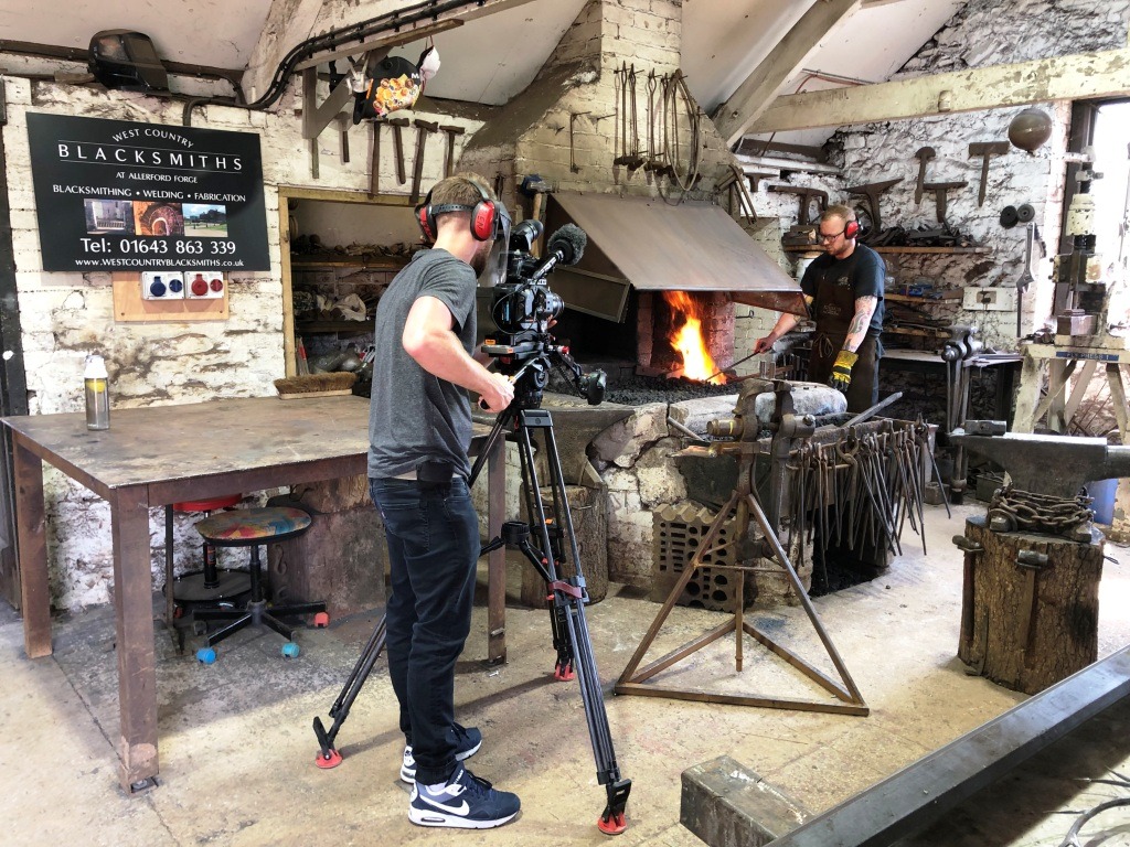 Filming at West Country Blacksmiths